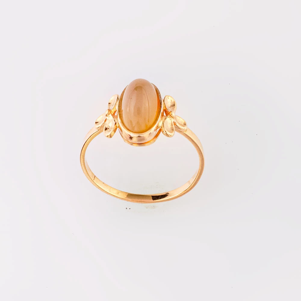 Кольцо с сердоликом из красного золота 583 пробы