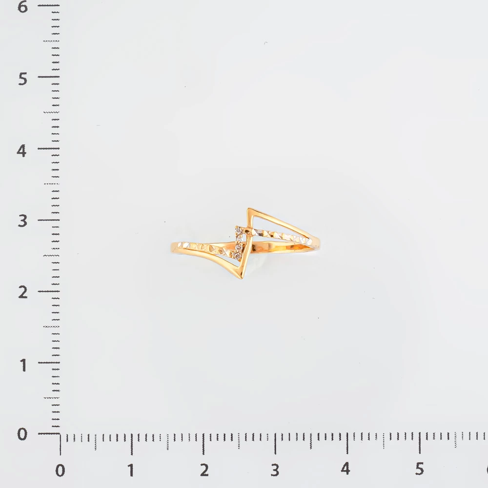 Кольцо с бриллиантом из красного золота 585 пробы