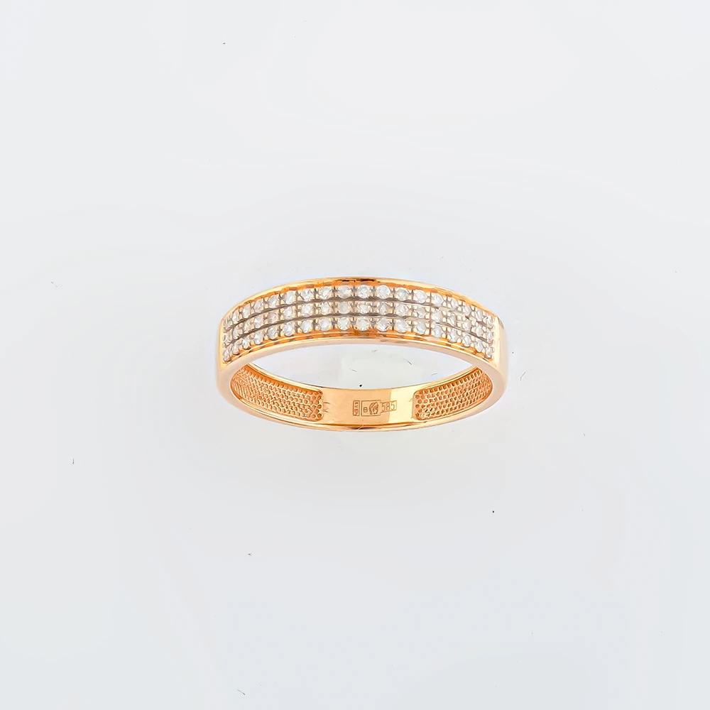 Кольцо с бриллиантом из красного золота 585 пробы Кольцо с бриллиантом из красного золота 585 пробы