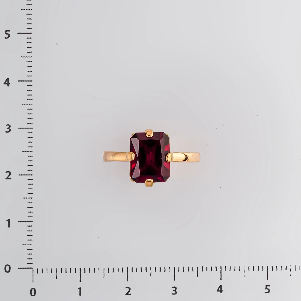 Кольцо с гранатом из красного золота 585 пробы