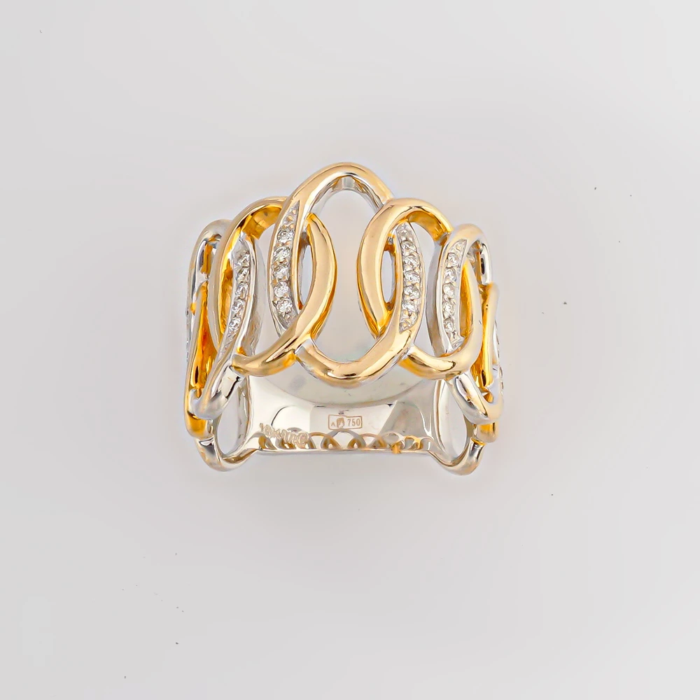 Кольцо с бриллиантом из белого золота 750 пробы Кольцо с бриллиантом из белого золота 750 пробы