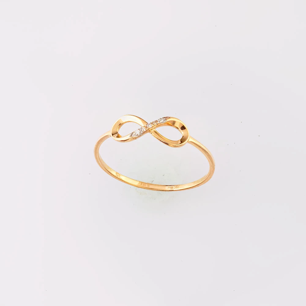 Кольцо с бриллиантом из красного золота 585 пробы