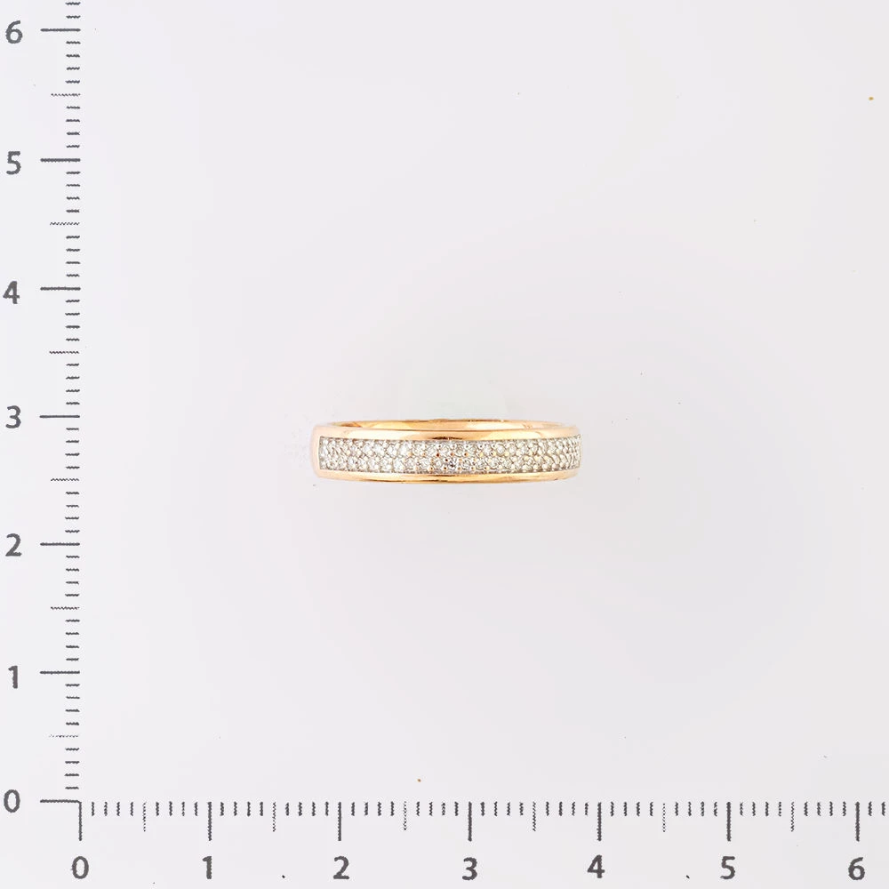 Кольцо с бриллиантом из красного золота 585 пробы