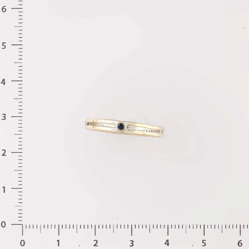 Кольцо с сапфиром из белого золота 585 пробы