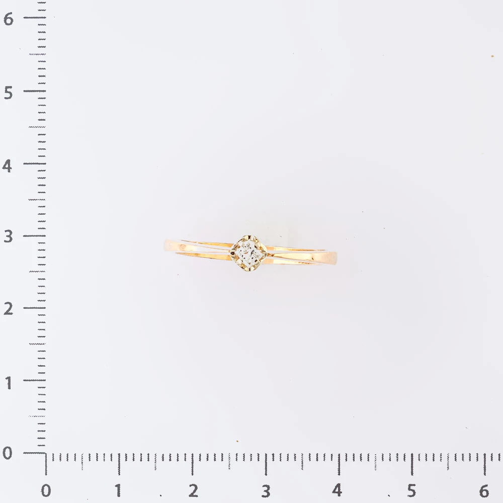 Кольцо с бриллиантом из красного золота 583 пробы