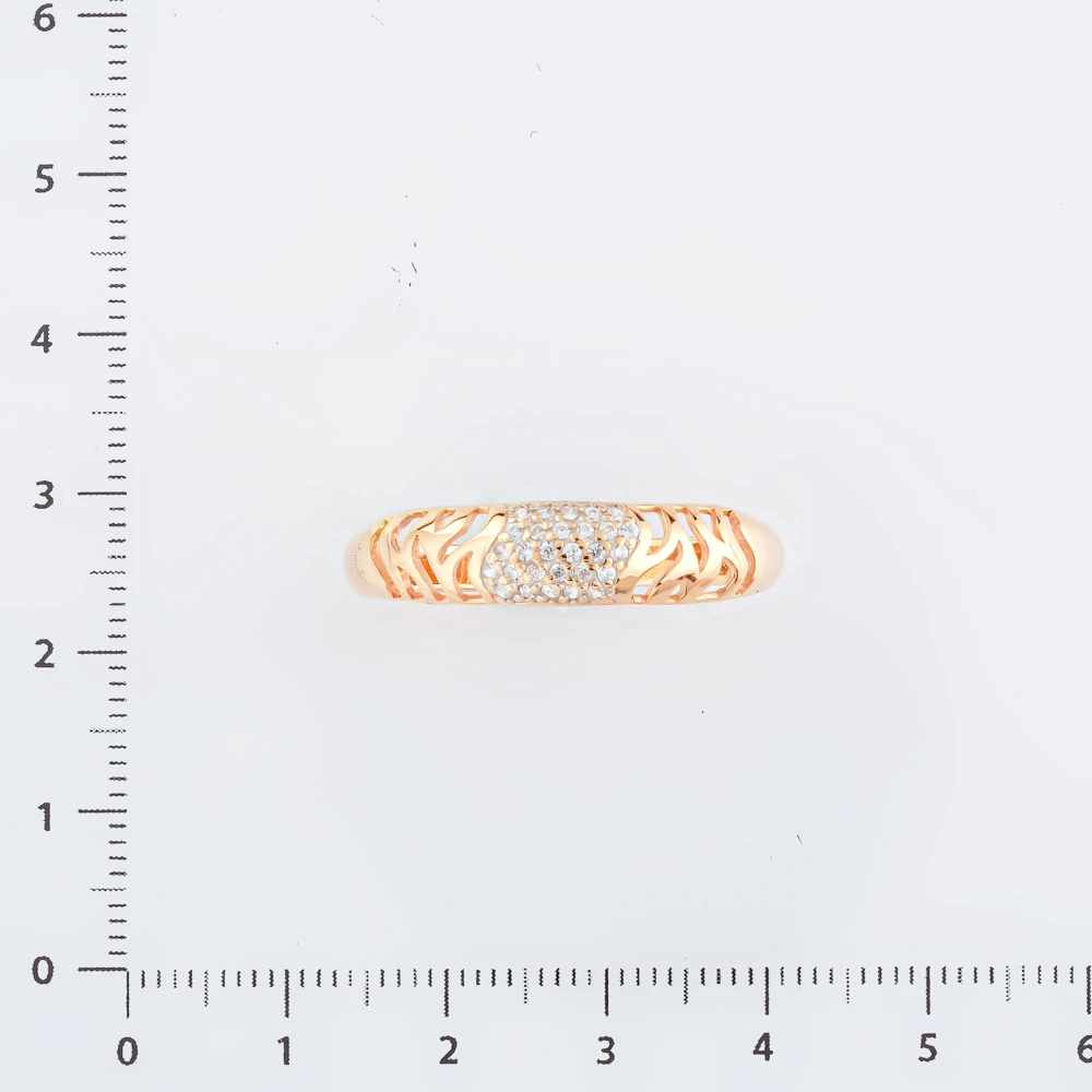 Кольцо с фианитом из красного золота 585 пробы Кольцо с фианитом из красного золота 585 пробы