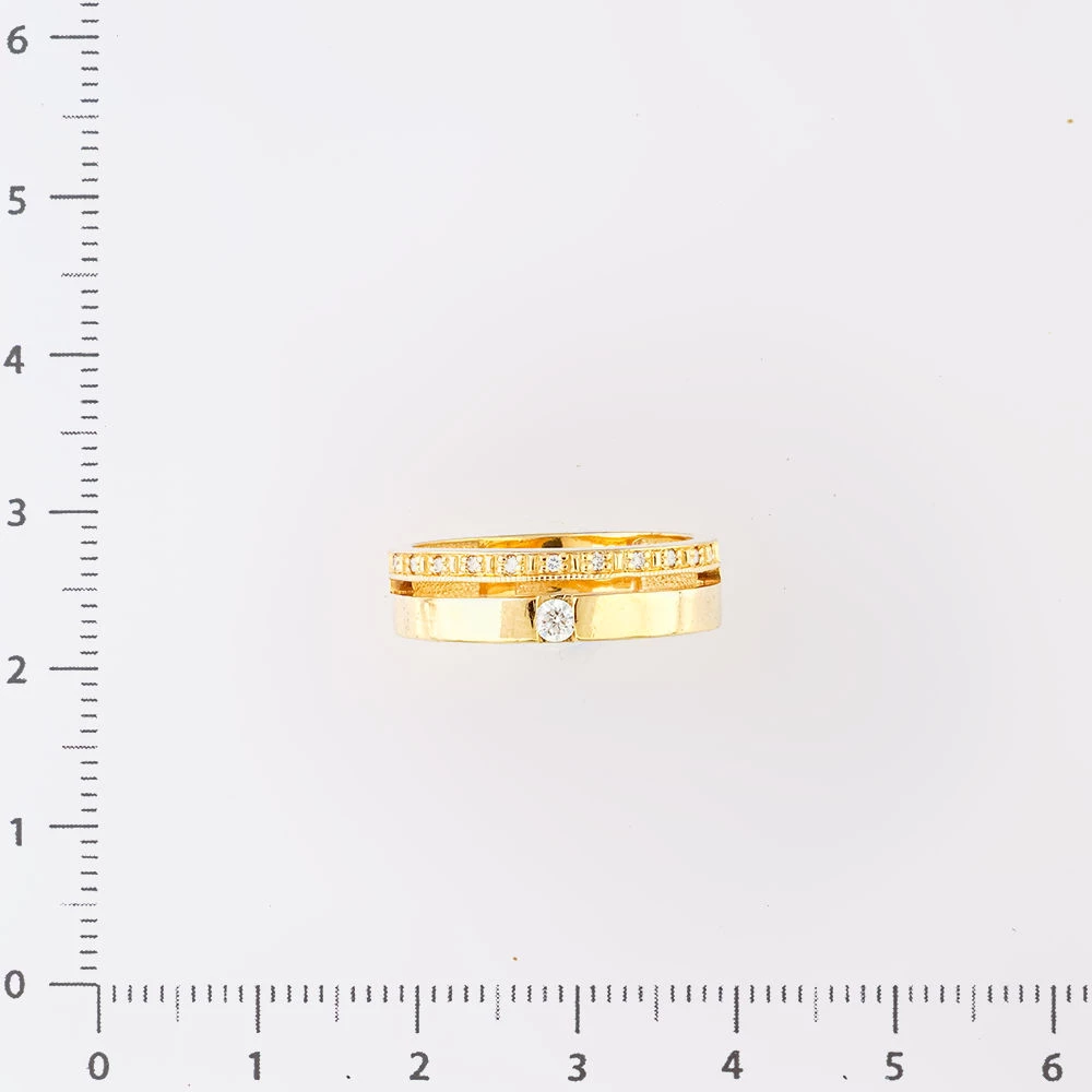 Кольцо с бриллиантом из желтого золота 585 пробы