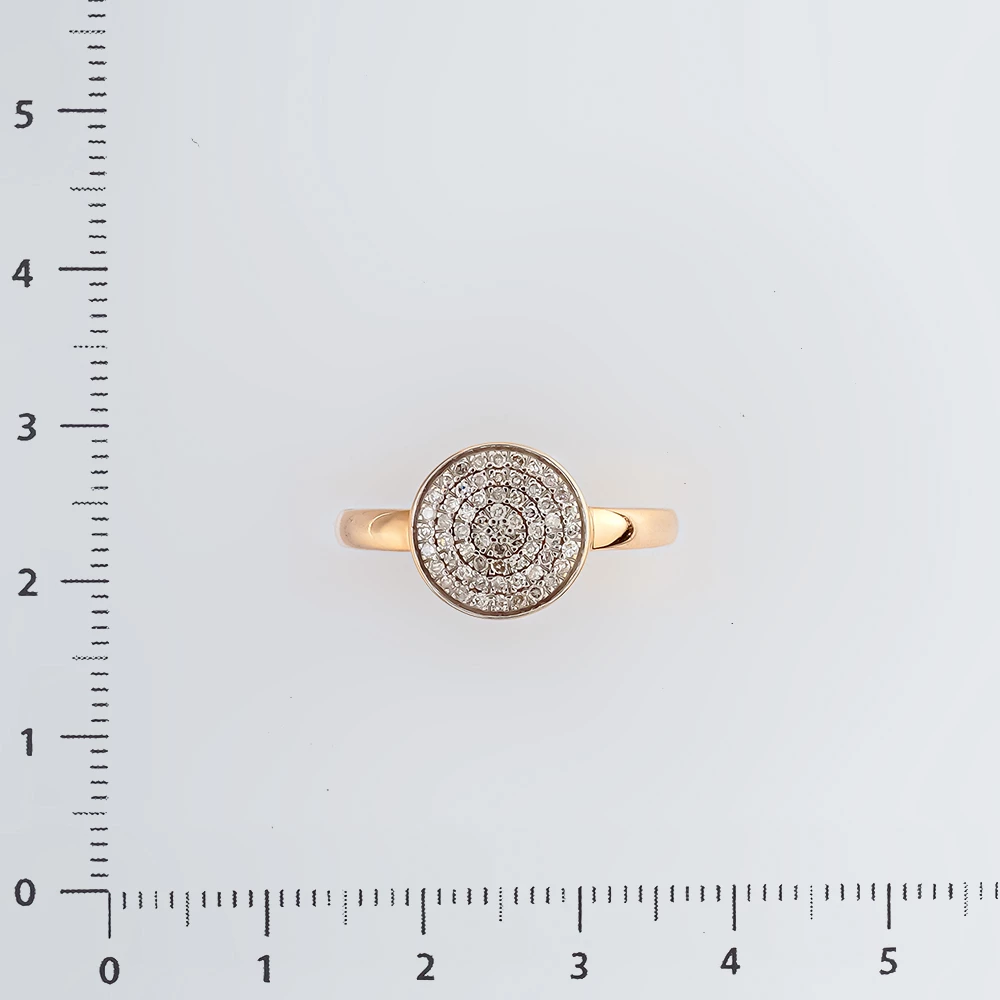 Кольцо с бриллиантом из красного золота 585 пробы