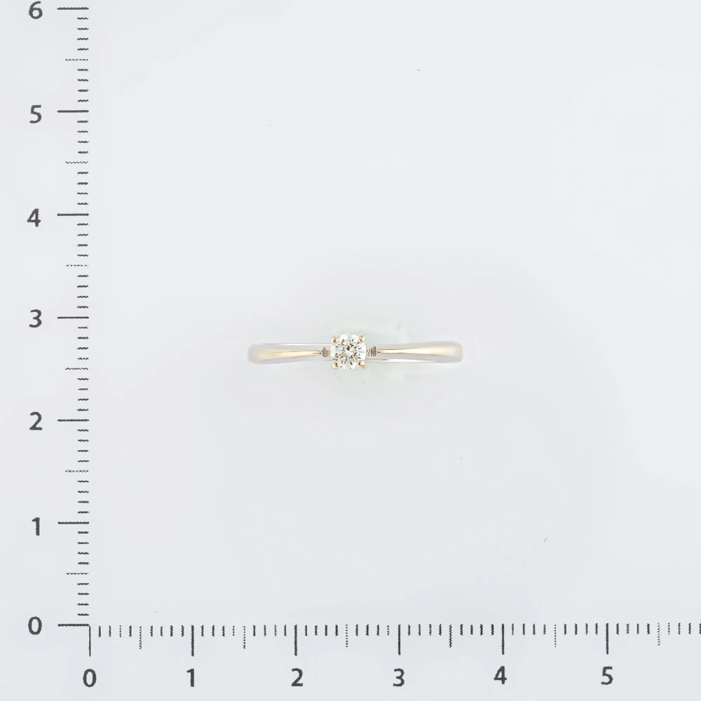 Кольцо с бриллиантом из белого золота 585 пробы