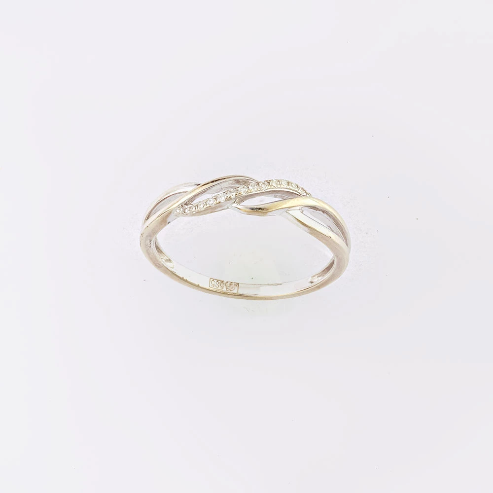 Кольцо с бриллиантом из белого золота 585 пробы