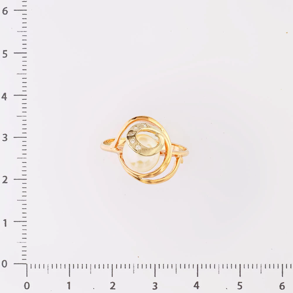 Кольцо с бриллиантом из красного золота 585 пробы