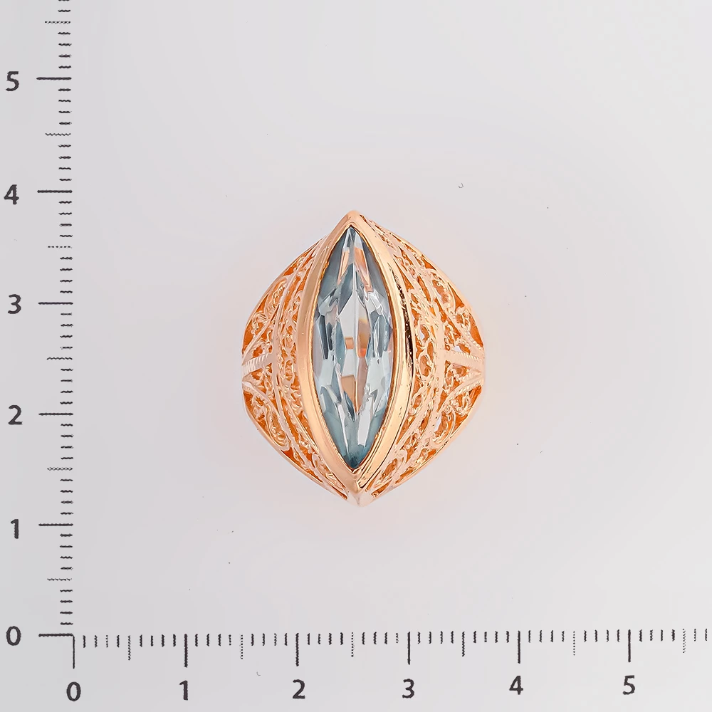 Кольцо с фианитом из желтого золота 583 пробы Кольцо с фианитом из желтого золота 583 пробы