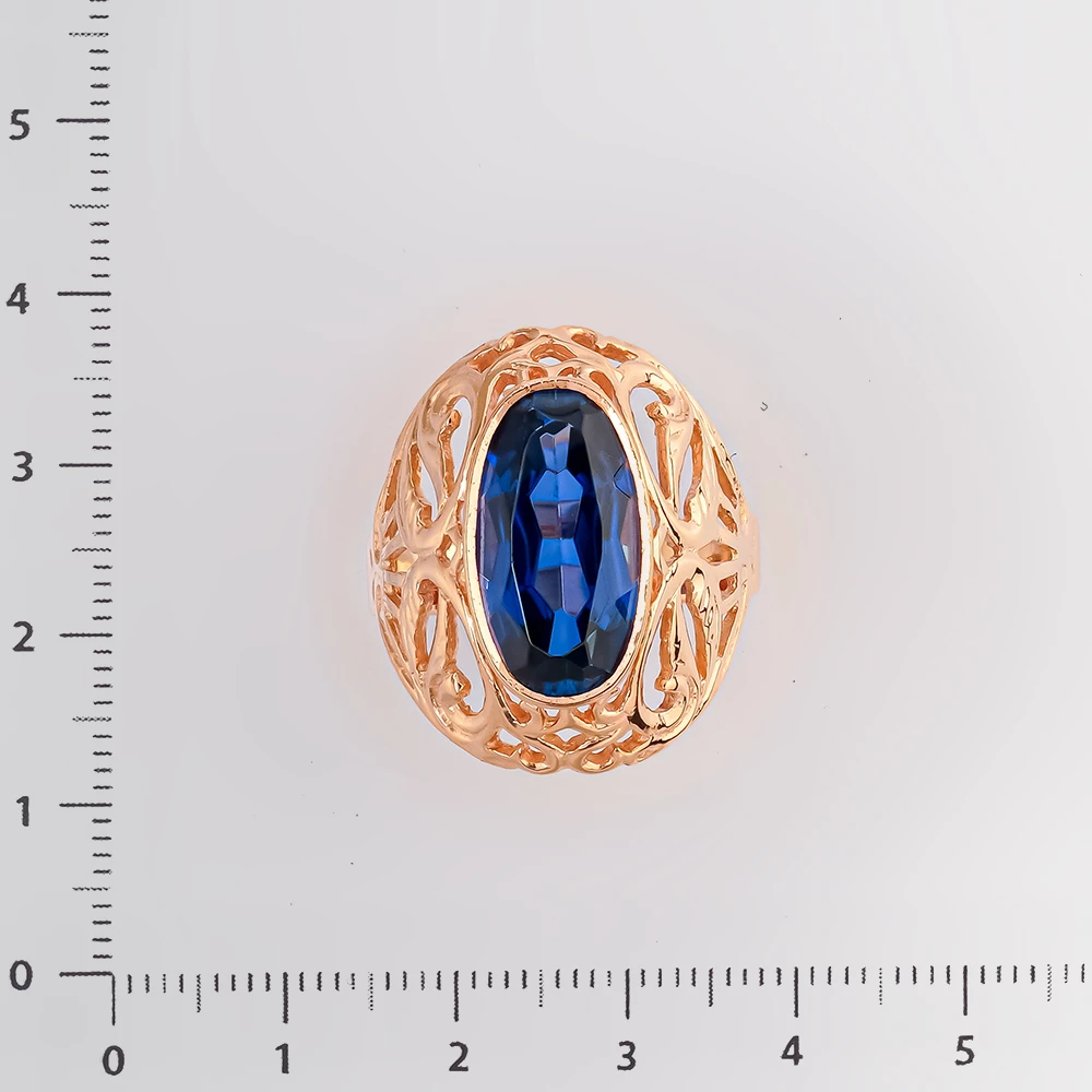 Кольцо с фианитом из красного золота 583 пробы Кольцо с фианитом из красного золота 583 пробы