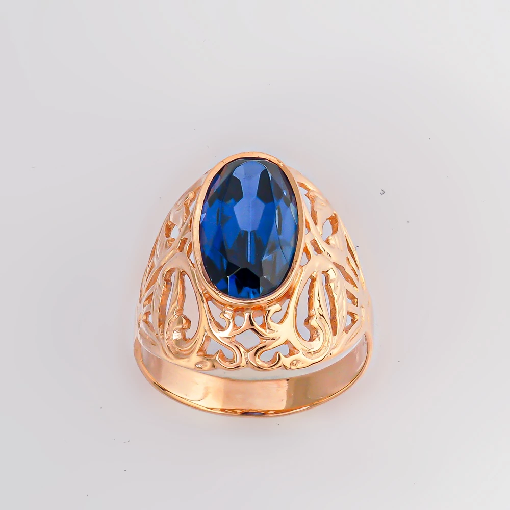 Кольцо с фианитом из красного золота 583 пробы Кольцо с фианитом из красного золота 583 пробы