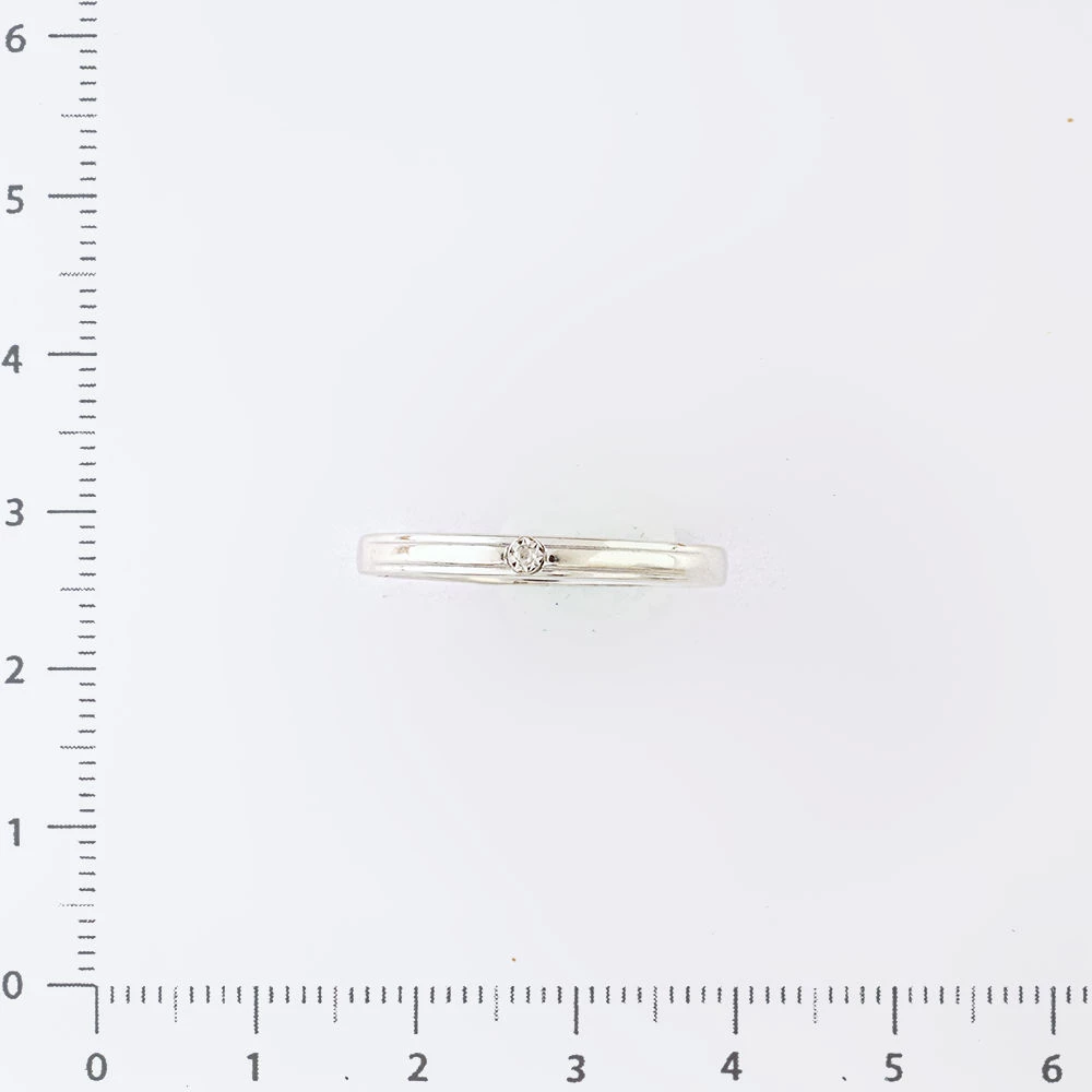 Кольцо с бриллиантом из белого золота 585 пробы