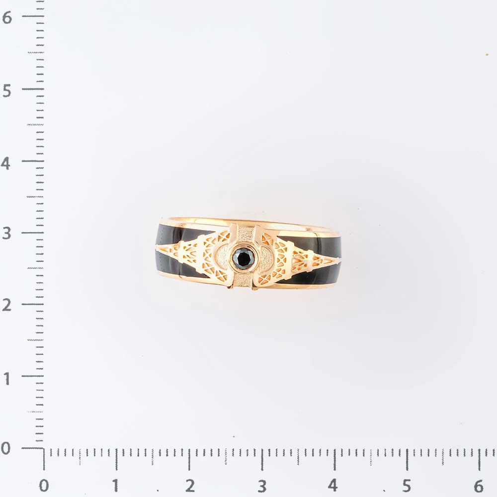 Кольцо с бриллиантом из красного золота 585 пробы