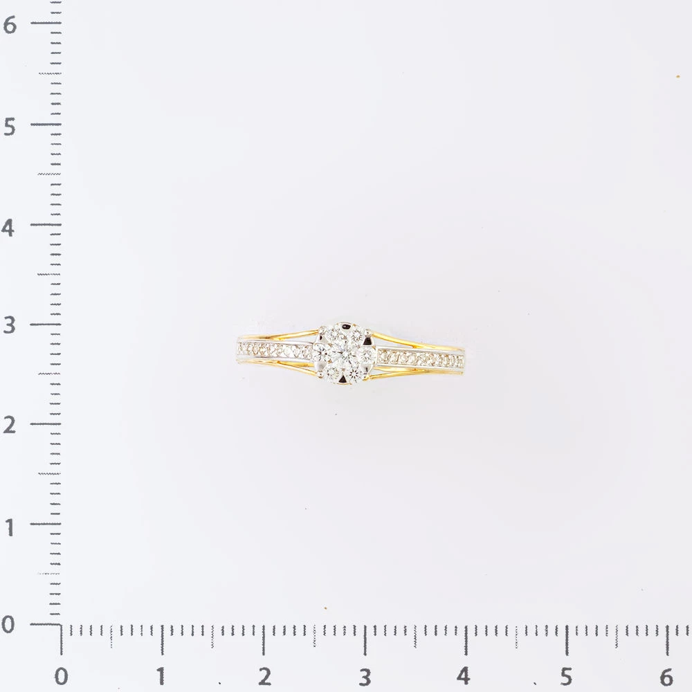 Кольцо с бриллиантом из желтого золота 585 пробы