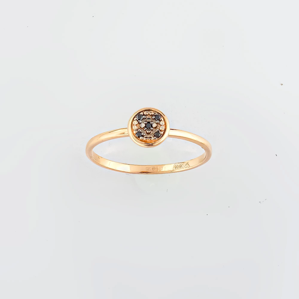 Кольцо с бриллиантом из красного золота 585 пробы