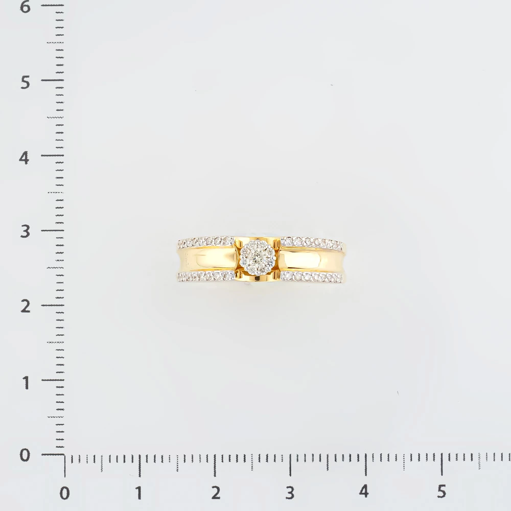 Кольцо с бриллиантом из желтого золота 585 пробы