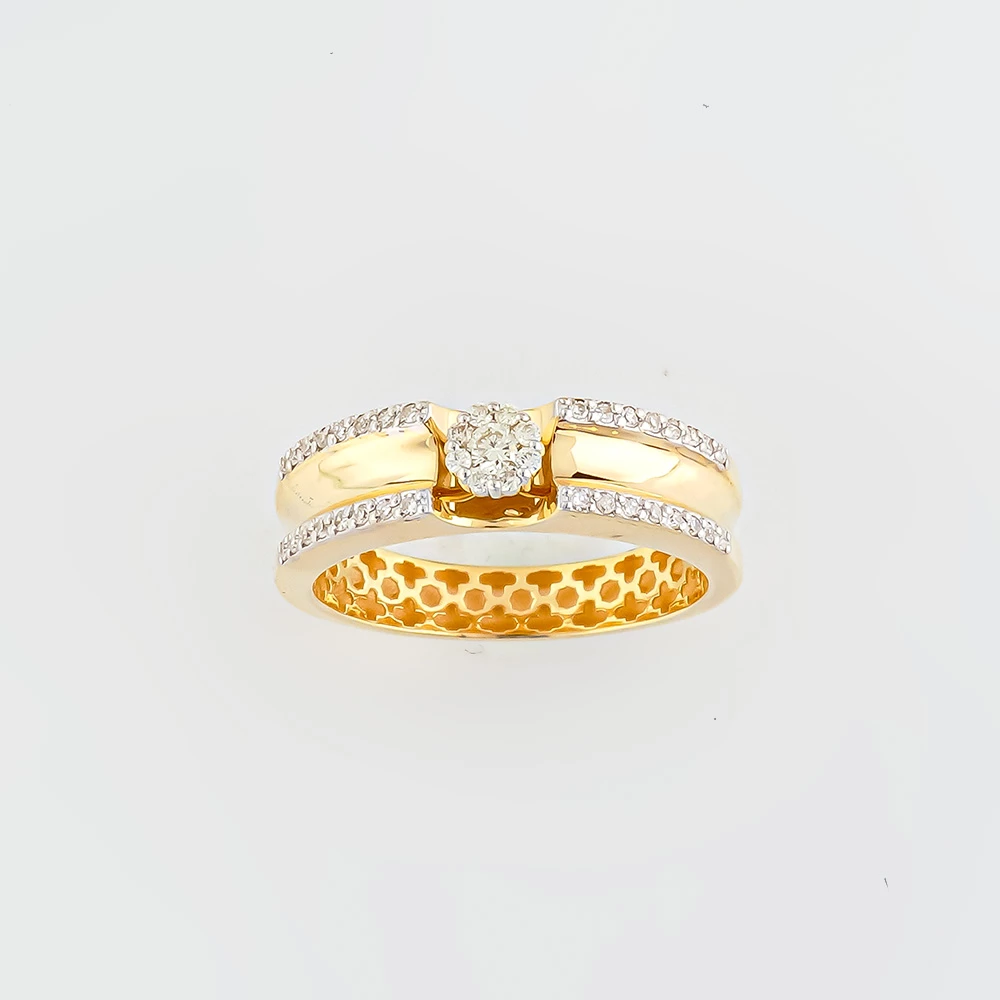 Кольцо с бриллиантом из желтого золота 585 пробы