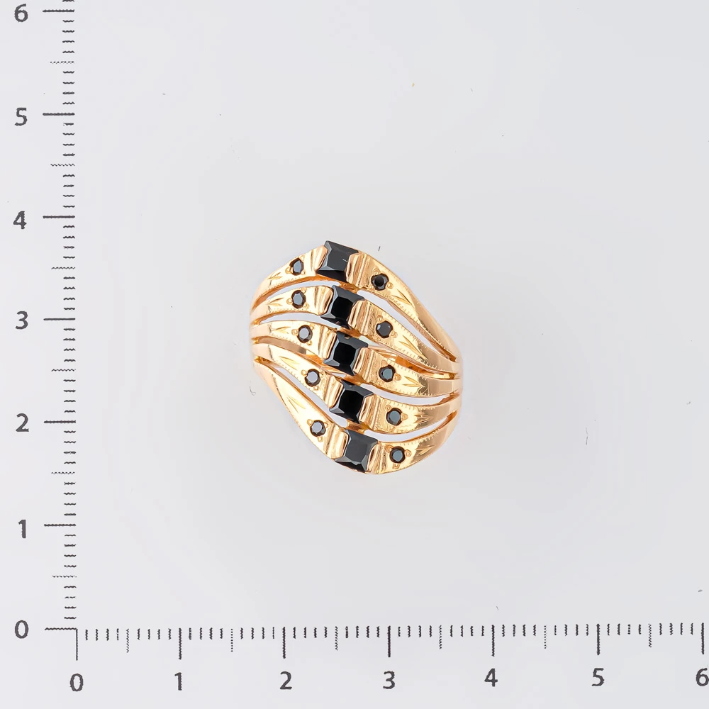 Кольцо с агатом из красного золота 585 пробы 2