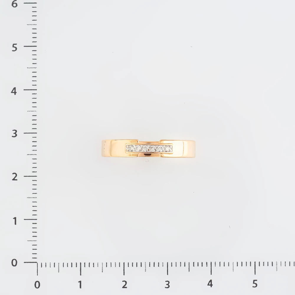 Кольцо с бриллиантом из красного золота 585 пробы