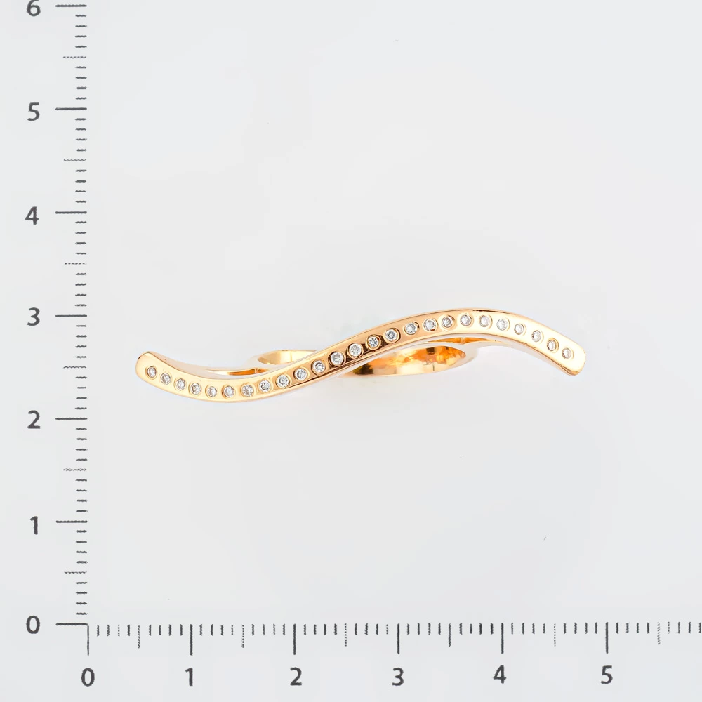 Кольцо с бриллиантом из красного золота 585 пробы