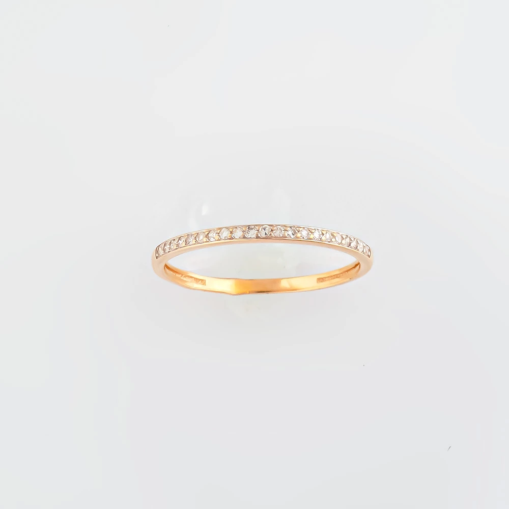 Кольцо с бриллиантом из красного золота 585 пробы