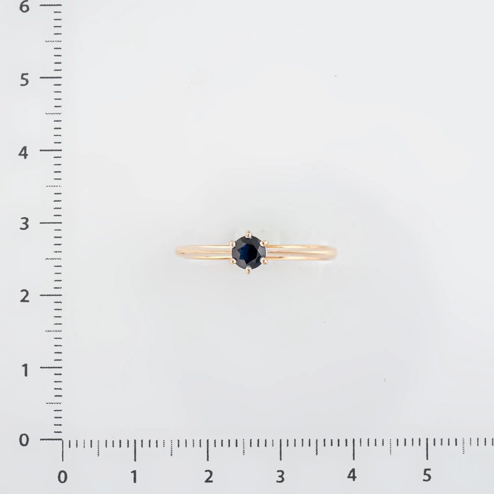 Кольцо с сапфиром из красного золота 585 пробы