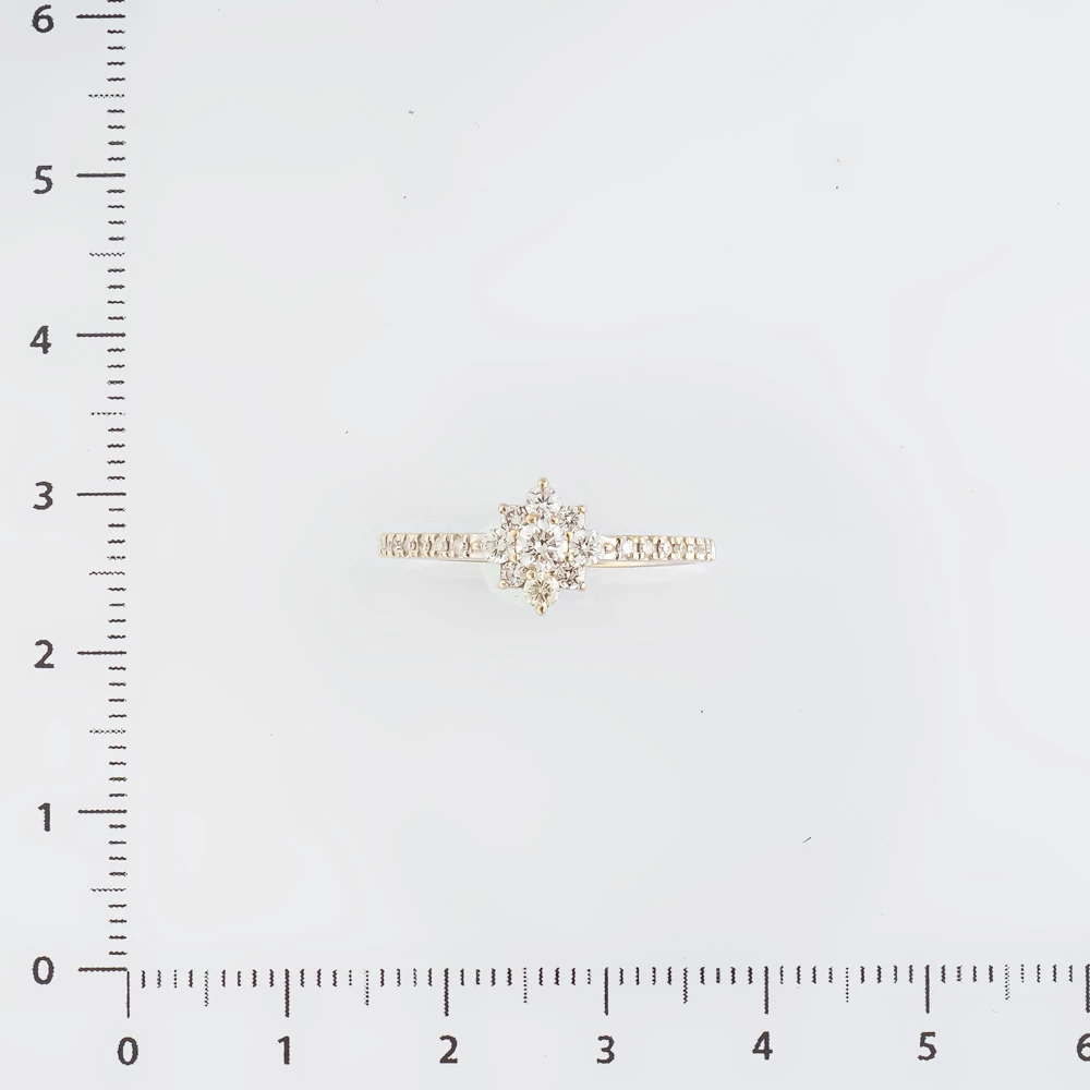 Кольцо с бриллиантом из белого золота 585 пробы