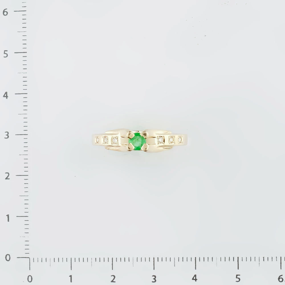 Кольцо с изумрудом из белого золота 585 пробы