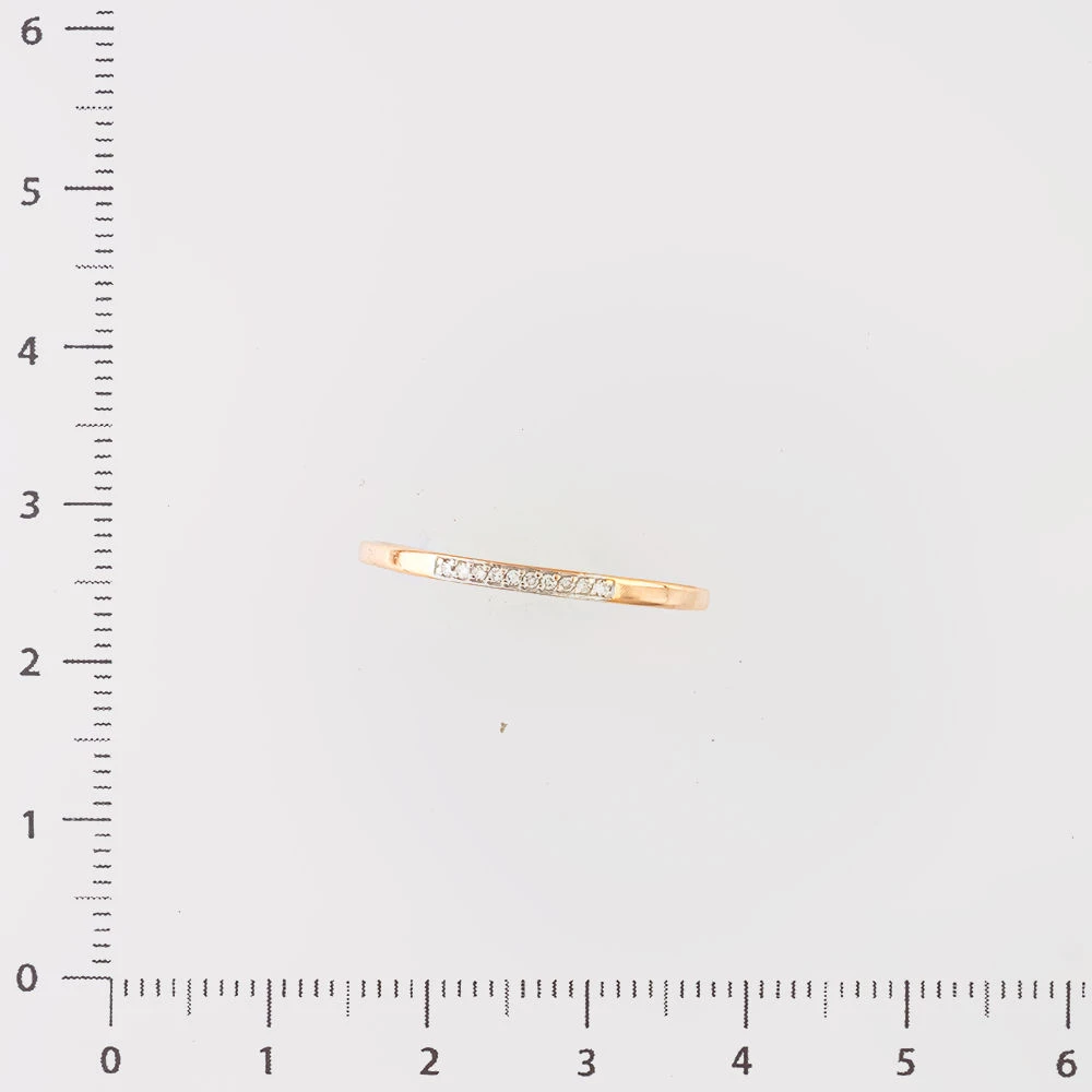 Кольцо с бриллиантом из красного золота 585 пробы