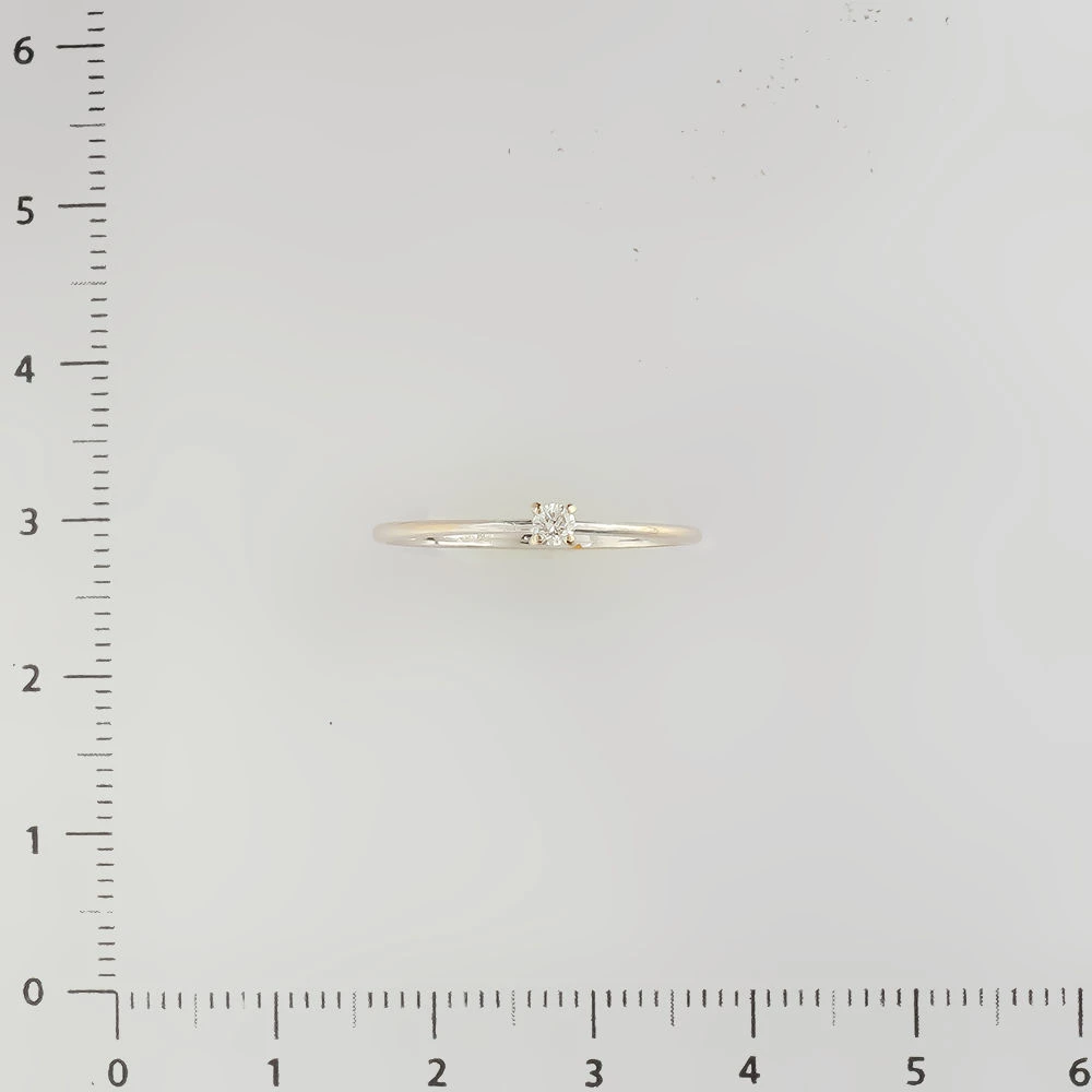 Кольцо с бриллиантом из белого золота 585 пробы