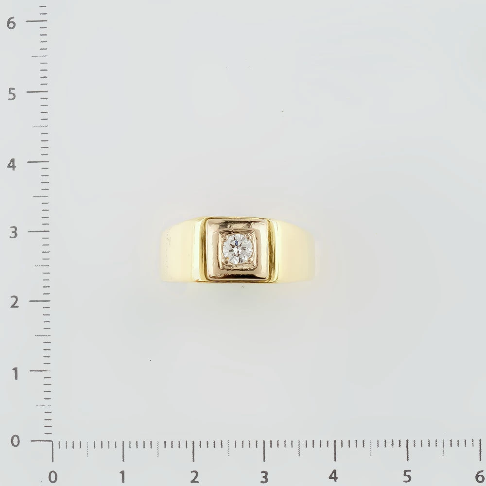 Кольцо с бриллиантом из желтого золота 585 пробы