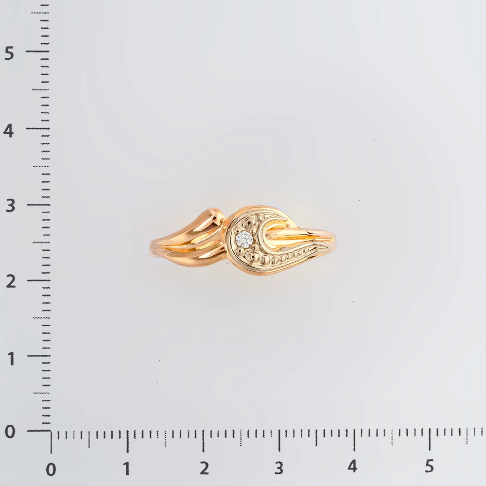 Кольцо с бриллиантом из красного золота 585 пробы Кольцо с бриллиантом из красного золота 585 пробы