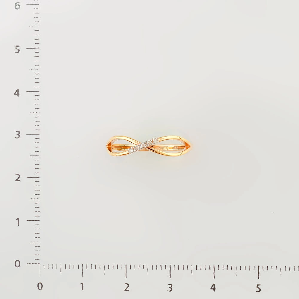 Кольцо с бриллиантом из красного золота 375 пробы