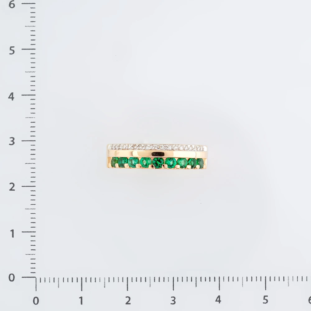 Кольцо с ситаллом из красного золота 585 пробы