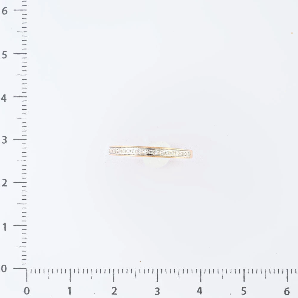 Кольцо с бриллиантом из красного золота 585 пробы