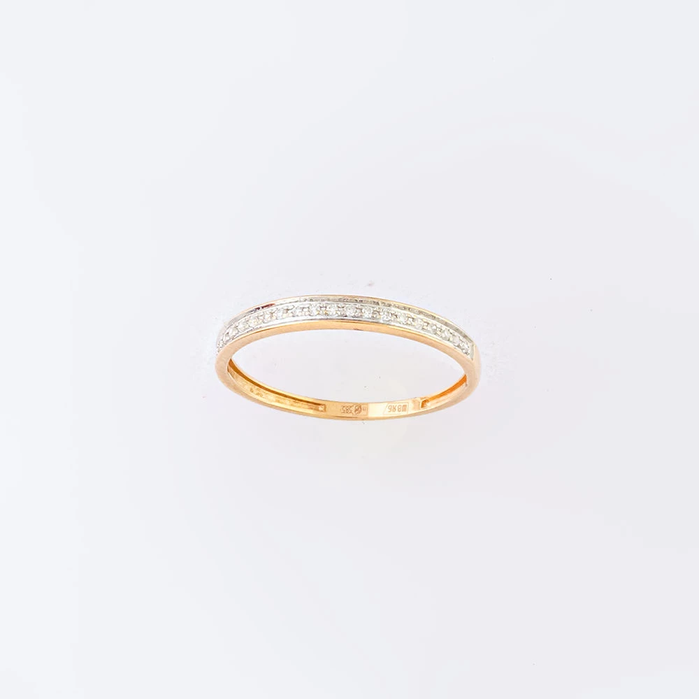 Кольцо с бриллиантом из красного золота 585 пробы