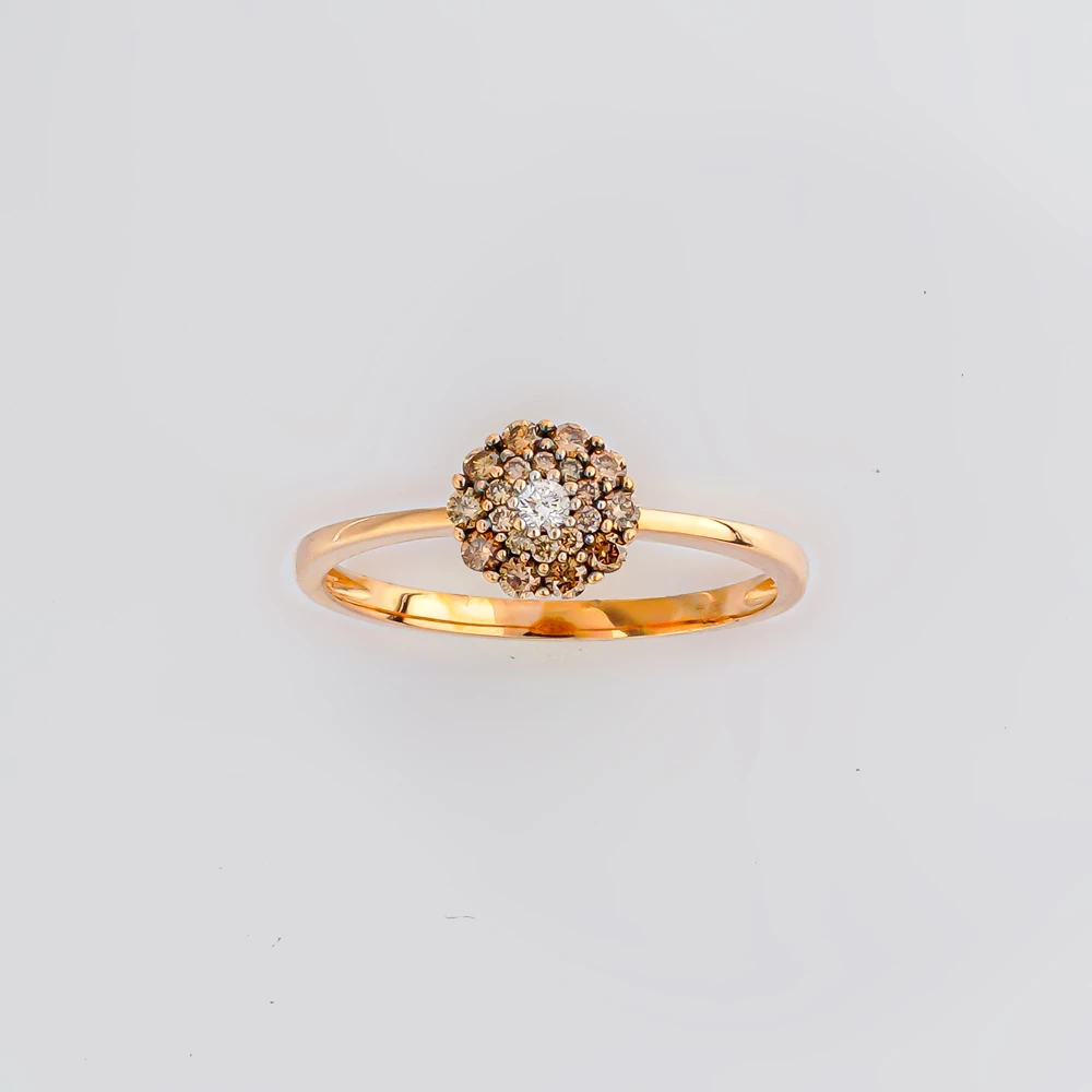 Кольцо с бриллиантом из красного золота 585 пробы Кольцо с бриллиантом из красного золота 585 пробы