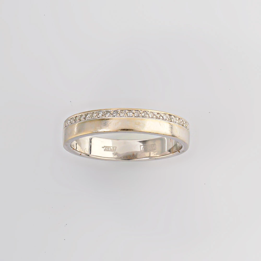 Кольцо с бриллиантом из белого золота 585 пробы