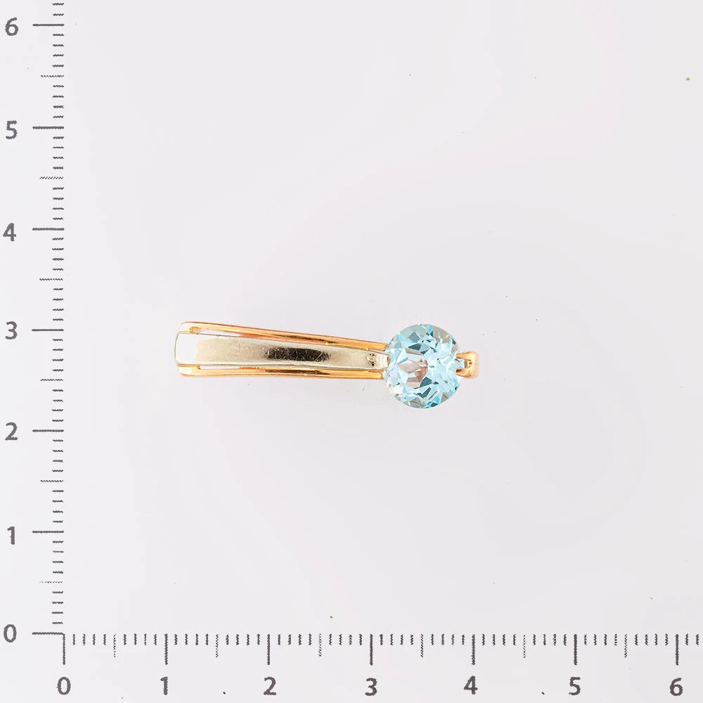 Кольцо с топазом из красного золота 585 пробы