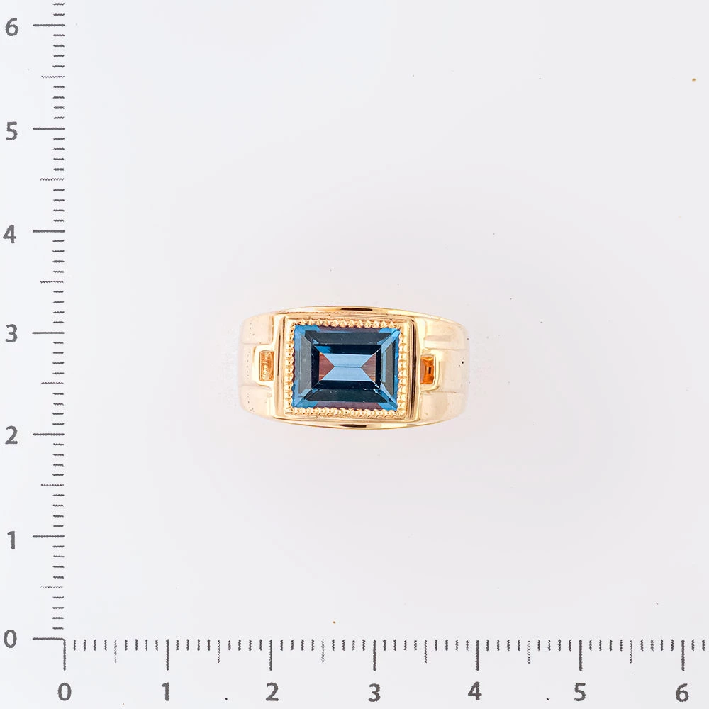 Кольцо с ситаллом из красного золота 585 пробы