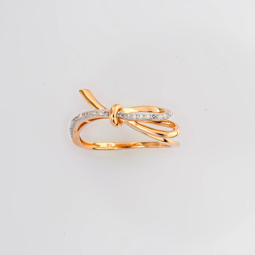 Кольцо с бриллиантом из красного золота 585 пробы Кольцо с бриллиантом из красного золота 585 пробы