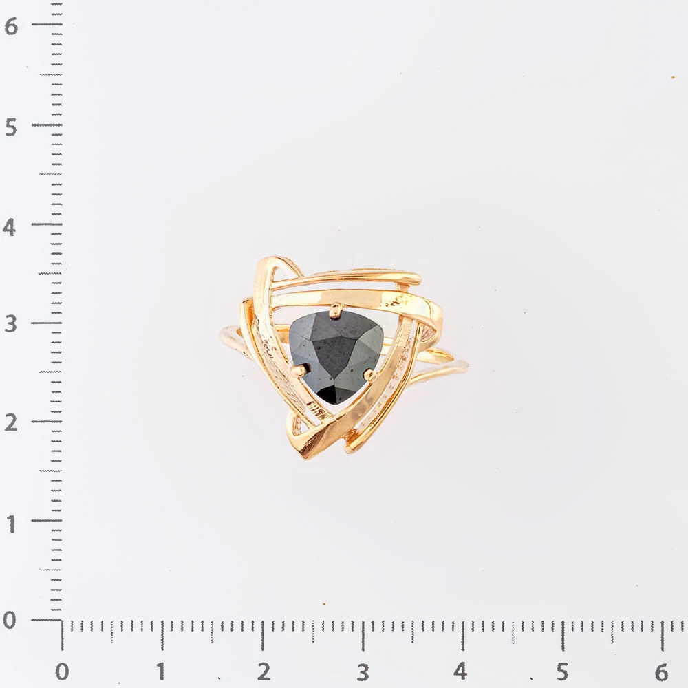 Кольцо с ониксом из красного золота 585 пробы