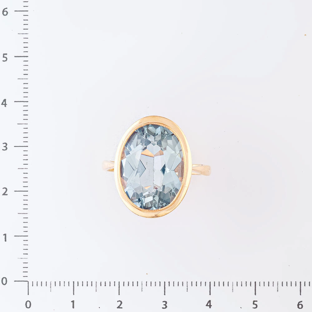 Кольцо с топазом из красного золота 583 пробы