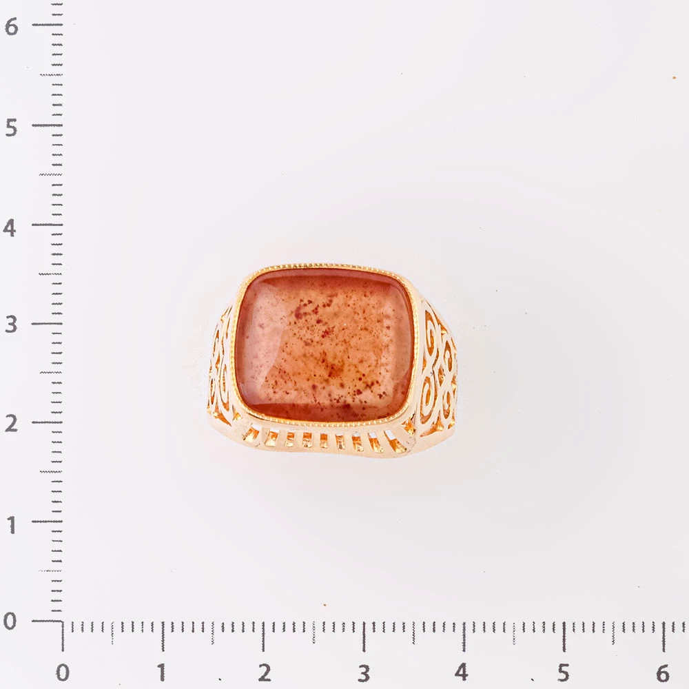 Кольцо с сердоликом из красного золота 583 пробы