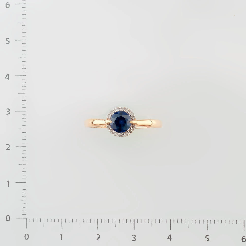 Кольцо с ситаллом из красного золота 585 пробы