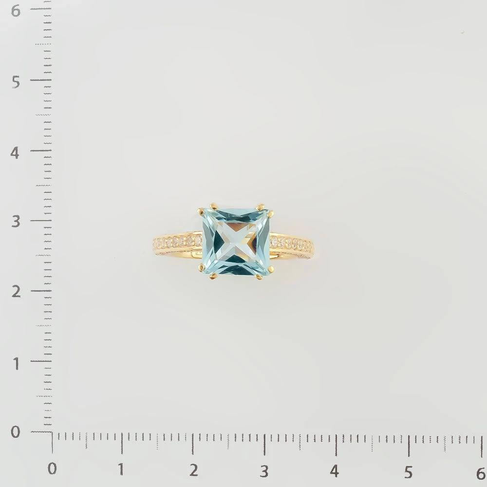 Кольцо с топазом из желтого золота 585 пробы Кольцо с топазом из желтого золота 585 пробы