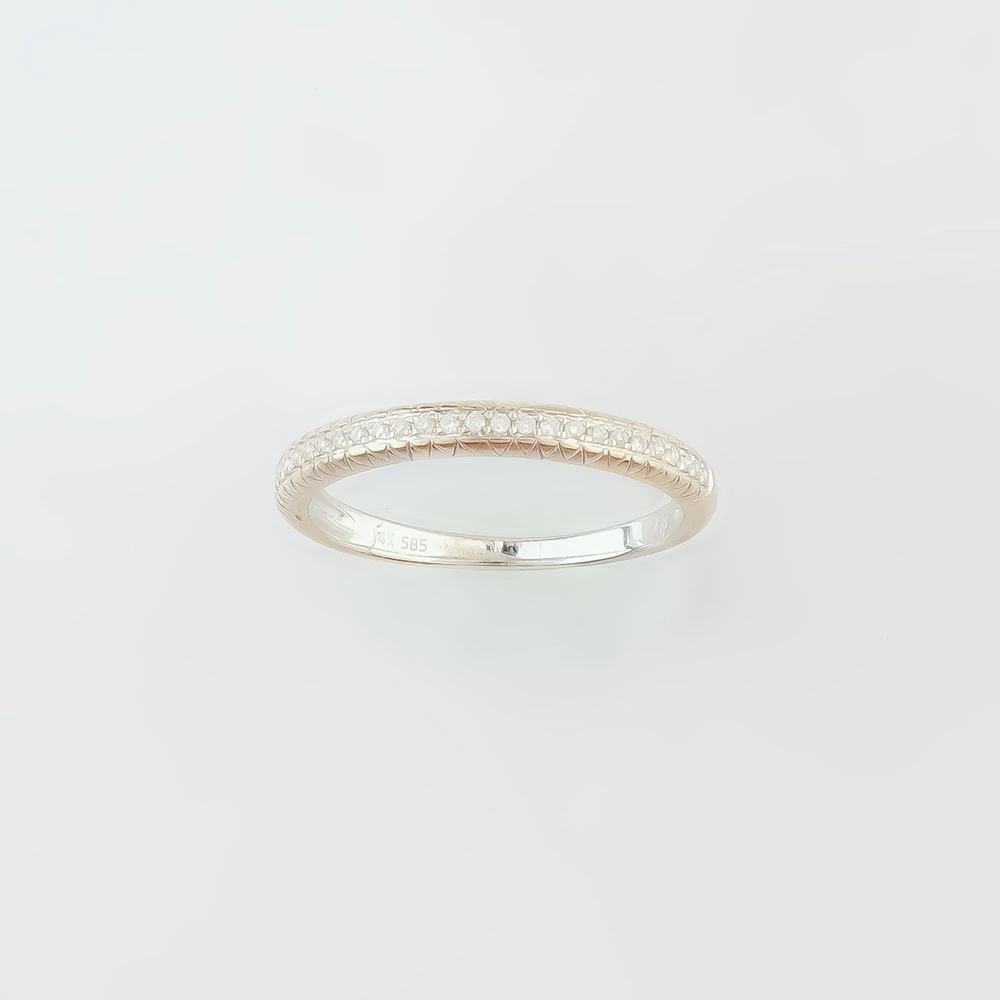 Кольцо с бриллиантом из белого золота 585 пробы